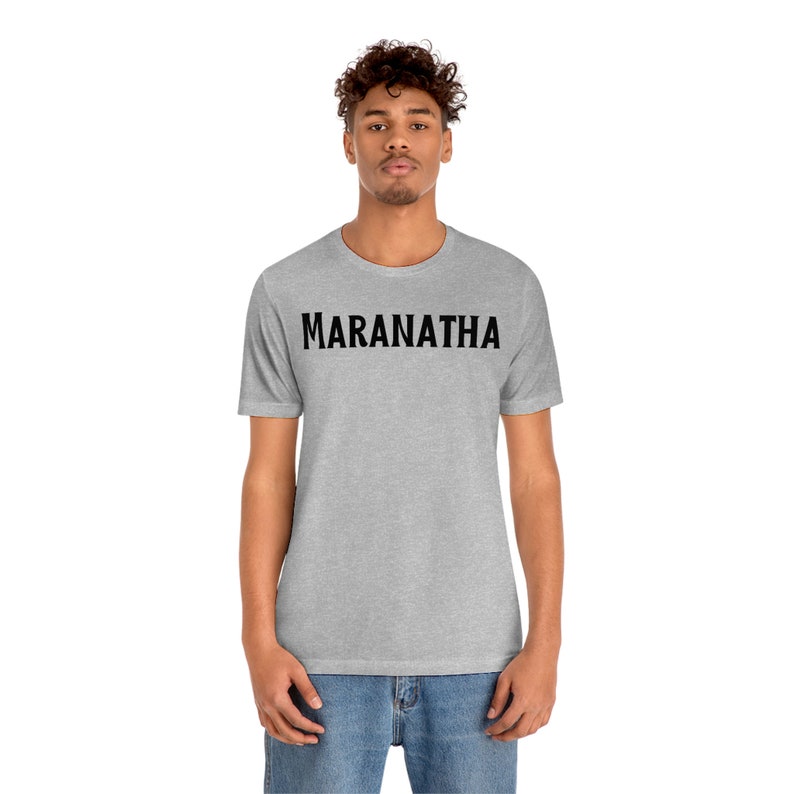 Maranatha Christliches T-Shirt Come Lord Jesus Tshirt Theologie Bibelwort Aramäisch T-Shirt Bild 3