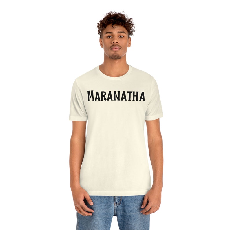 Maranatha Christliches T-Shirt Come Lord Jesus Tshirt Theologie Bibelwort Aramäisch T-Shirt Bild 5