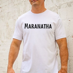 Maranatha Christliches T-Shirt Come Lord Jesus Tshirt Theologie Bibelwort Aramäisch T-Shirt Bild 2