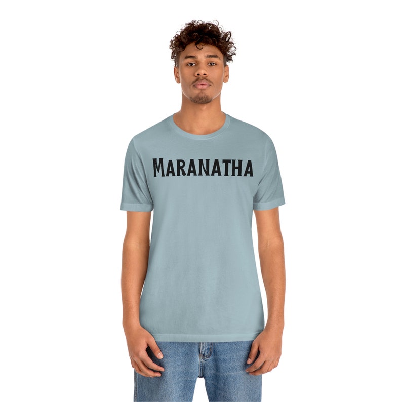 Maranatha Christliches T-Shirt Come Lord Jesus Tshirt Theologie Bibelwort Aramäisch T-Shirt Bild 4