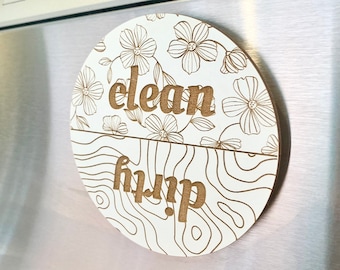 Dishwasher Magnet, Kitchen Dishwasher Dirty Clean Magnet, Dishwasher Reminder Sign, Wedding Gift, Housewarming Gift, Gift for Homeowners