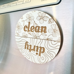 Dishwasher Magnet, Kitchen Dishwasher Dirty Clean Magnet, Dishwasher Reminder Sign, Wedding Gift, Housewarming Gift, Gift for Homeowners