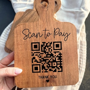 Custom Scan To Pay QR code, Business Social Media Sign, Custom QR Code Sign, Personalized QR Sign, Payment Sign, Custom Logo Sign