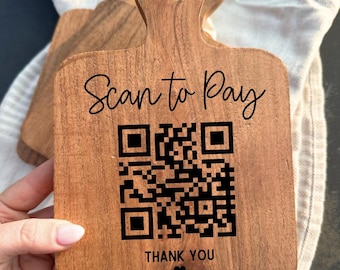 Custom Scan To Pay QR code, Business Social Media Sign, Custom QR Code Sign, Personalized QR Sign, Payment Sign, Custom Logo Sign