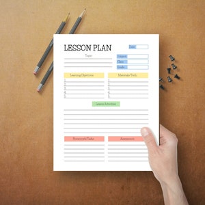 Weekly Lesson Plan Template, Printable Homeschool Planner, Homework Planner, Academic Planner image 8