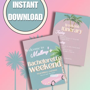 Ultimate Bachelor(ette) Trip Itinerary Template - welcome to Palm Springs