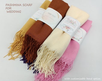 Écharpe cadeau de demoiselle d'honneur, cadeau de douche nuptiale, faveur de mariage écharpe, châle pashmina, écharpe cadeau pour mariage, châle de demoiselle d'honneur, écharpe pashmina