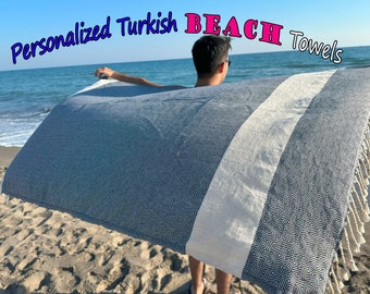 Personalized Turkish Beach Towel, Bachelorette Party Gift, Personalized Gift, Bridesmaid Gifts, Wedding Gift Bulk, Beach Gift, Gift for Her