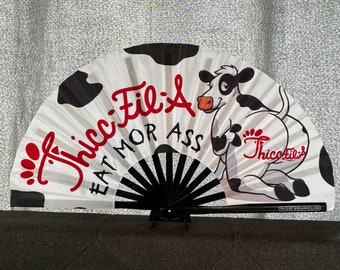 Thicc-Fil-A *LIMITED* - Large Rave Hand Fan