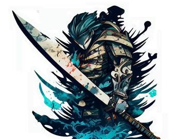 Abstract warrior fighter Bundle B, 5-jpeg digital files