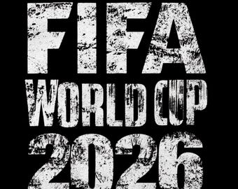 FIFA 2026 World Cup soccer PNG transparency digital file, grunge look