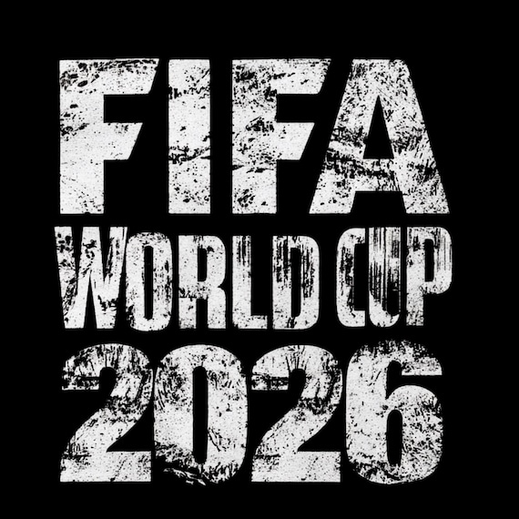FIFA 2026 World Cup soccer PNG transparency digital file, grunge look