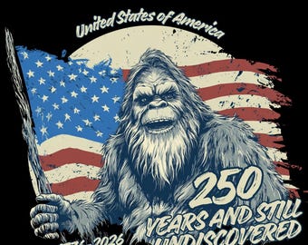 Bigfoot 250 yr Anniversary of America digital download, 1-PNG file ready to download and use