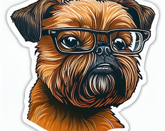 Brussels Griffon puppy ,  5 PNG digital files