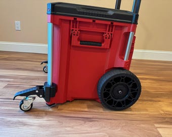 Front Wheels Upgrade Kit For Milwaukee Packout - Converts Rolling Tool Box To 4-Wheel Dolly, Easy Installation