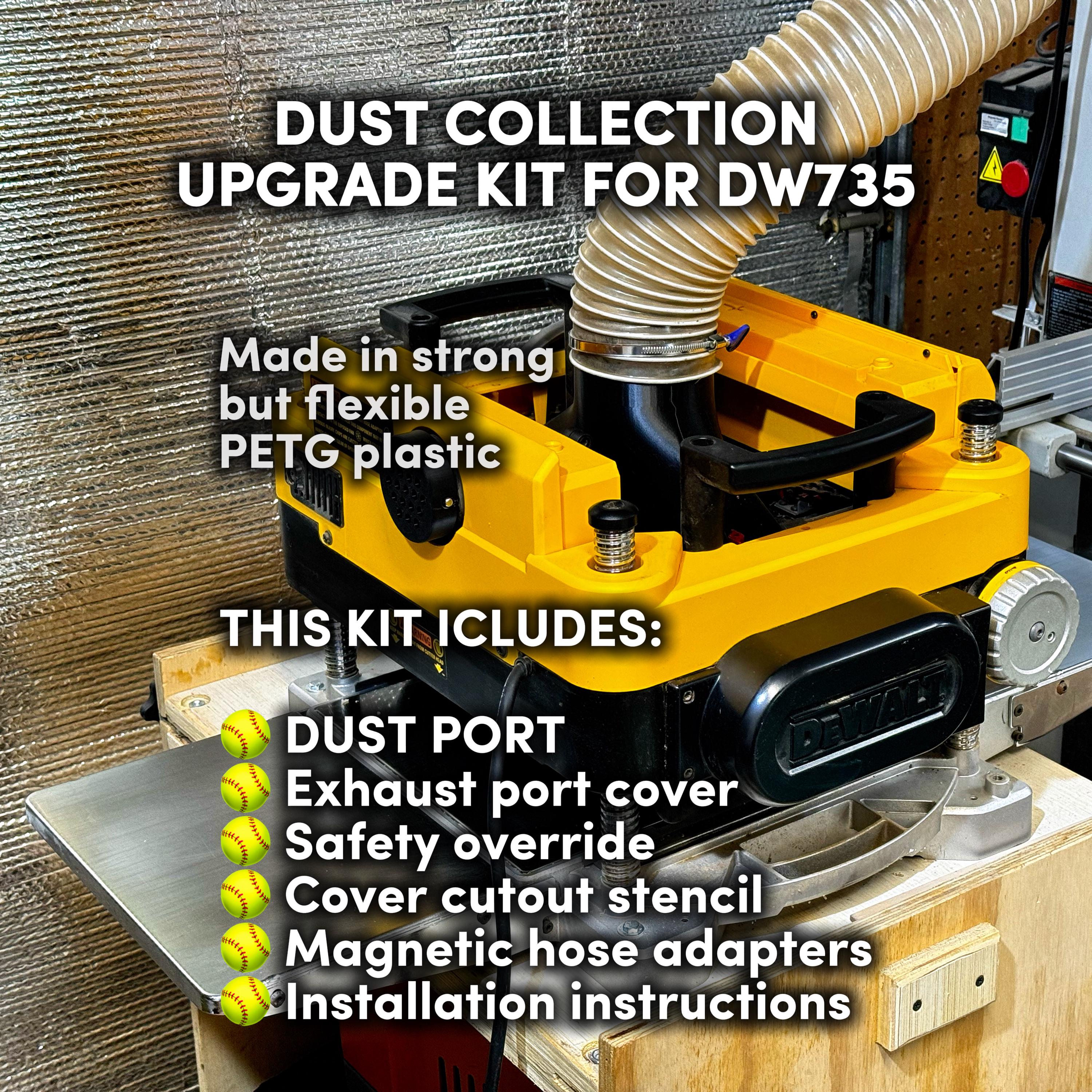 Dewalt DW735 Planer Dust Collection Upgrade – High-flow Clog-free