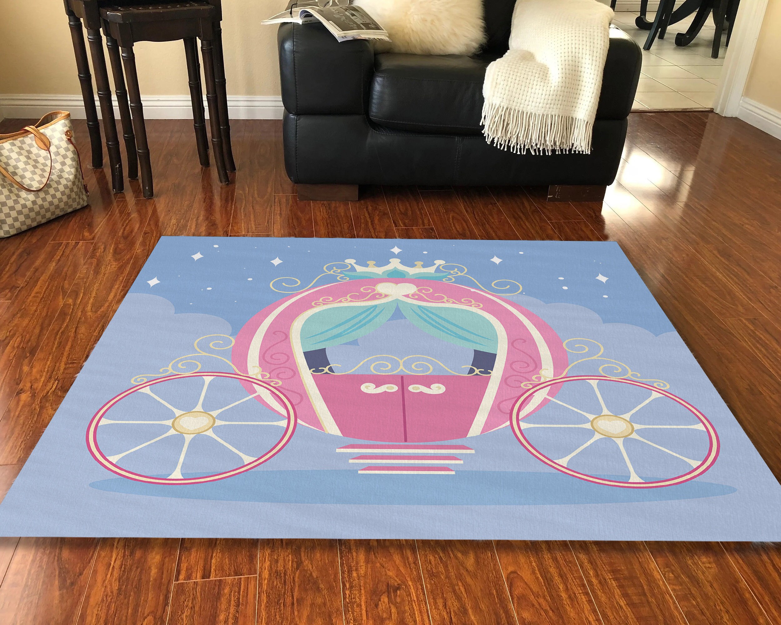 Discover Fairytale Rug, Baby Room Rug, Bedroom, Non-Slip Rug for Kids Room, Area Rug, Kids Rug, Baby Room, Unicorn, Fairytale Carpet, Alfombra