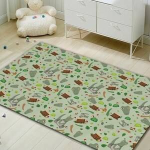 Crocodile Rug, Baby Room Rug, Bedroom, Non-Slip Rug for Kids Room, Area Rug, Kids Rug, Baby Room, Fox Carpet, Animal Rug, Crocodile, Carpet