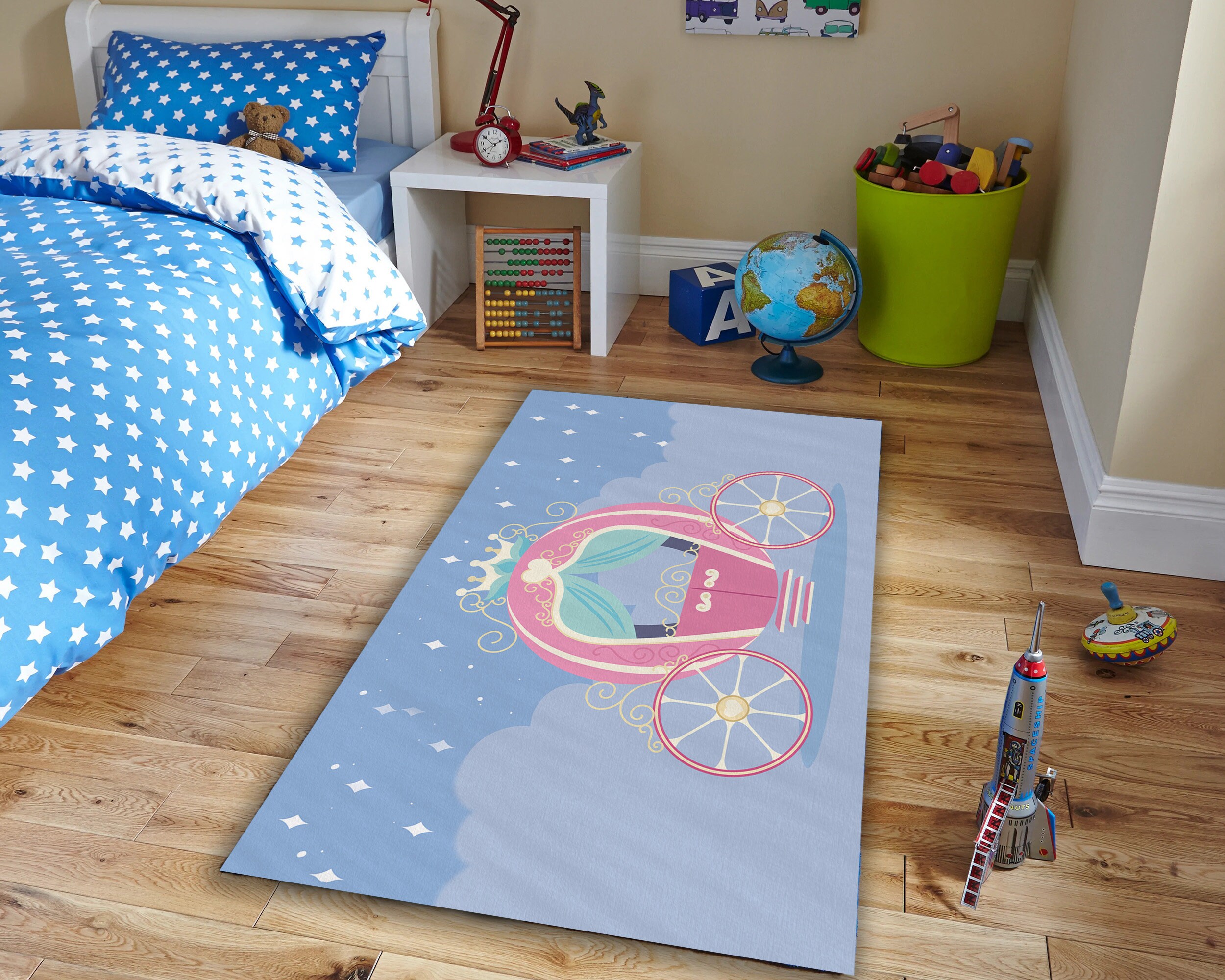 Discover Fairytale Rug, Baby Room Rug, Bedroom, Non-Slip Rug for Kids Room, Area Rug, Kids Rug, Baby Room, Unicorn, Fairytale Carpet, Alfombra