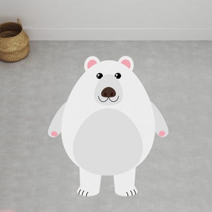 Tappeto orso polare, tappeto per cameretta dei bambini, tappeto antiscivolo per cameretta dei bambini, tappeto per area, tappeto per bambini, cameretta per bambini, tappeto con volpe, tappeto con animali, orso polare, cartone animato