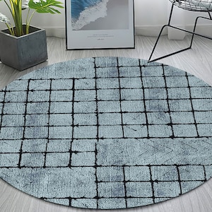 Soft blue Rug, Modern Carpet for Living Room, Bedroom, Non-Slip Runner Rug for Kitchen, Dining Room Carpet, Area Rug, Design Rug, Carpet