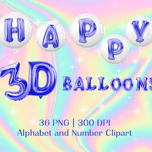 Happy blue alphabet PNGs,birthday party cliprt,teacher font png,balloon font,birthday letters,Doodle Letters,celebration print out