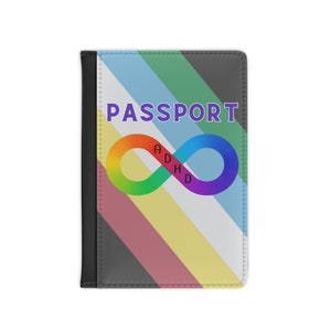 ADHD Neurodivergent Autism Acceptance Disability Flag Neurodiversity Passport Cover