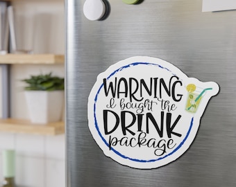 Funny Cruise Ship Door Refrigerator Die-Cut Magnets Drink Package