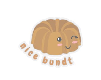 Nice Bundt Baking Chef Decoration Stickers