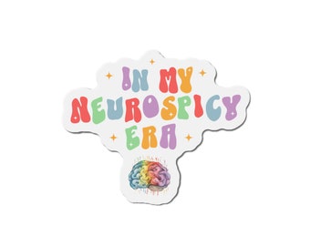 En mi era de neurospicy Imanes troquelados de aceptación del autismo autista neurodivergente TDAH