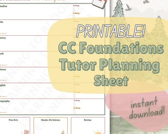 CC Foundations Tutor Planning Sheet - Classical Conversations Tutor New Grammar Plan, CC Tutor Lesson Plan, CC New Grammar, Lesson Plans