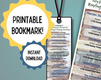 Marcapáginas "Desafío A": Programa de lectura y ensayo literario (Descargar PDF)