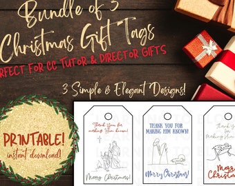 Etiqueta de regalo para tutores de CC, etiqueta de regalo para directores de CC, etiqueta de regalo para conversaciones clásicas, regalo de clase, regalo de Navidad de CC