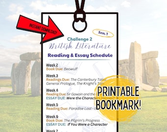 Challenge 2 Reading Bookmark, Essay Schedule, Exposition, Class Gift