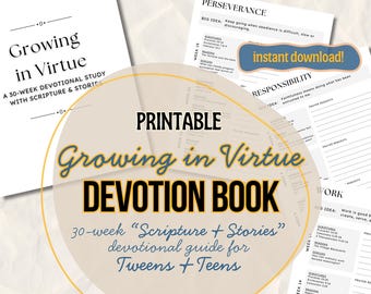 Growing in Virtue Devotion Book for Tweens & Teens