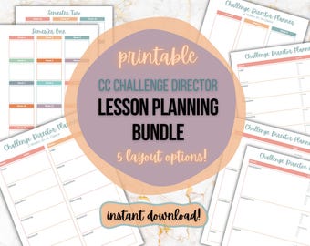 Páginas de planificación del Director de Desafío CC, Planificador de Conversaciones Clásicas, Planificador de Lecciones del Director CC, Lecciones del Director de Desafío, Planificador CC