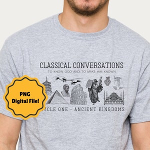 CC cyclus één, cyclus 1, oude koninkrijken - PNG-bestand, tshirt afbeelding, klassieke gesprekken cadeau, docent cadeau, gesneden bestand