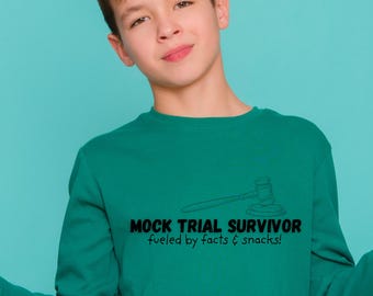 Gráfico de juicio simulado, camiseta de juicio simulado del Desafío B, regalo para estudiantes del Desafío CC, superviviente de un juicio simulado, superviviente de un juicio simulado