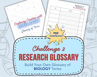Challenge 2 Research Vocabulary Terms Glossary Workbook