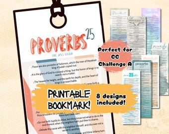 Marcador de Proverbios 25, Conversaciones Clásicas, CC Desafío A