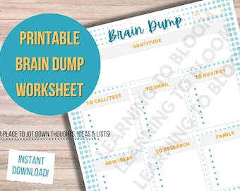 Brain Dump Worksheet