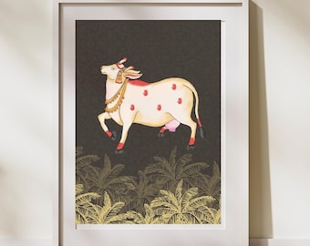 Pichwai Cow Print, Pichwai Art, Indian Prints, Asian Traditional Art,Indian Folk Art Poster (Digital Download)