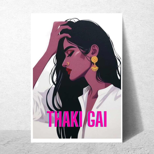 Indian Pop Art, Desi Illustrations, Living Room Wall Decor, Funny Printable Posters, Instant Download, Wall Art, Quirky Poster