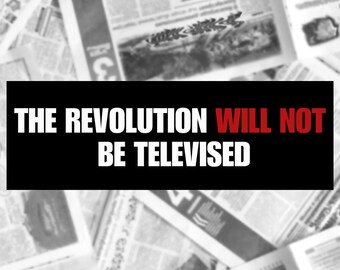 The Revolution Will Not Be Televised Magnet, Protest Bumper Magnet, Activist Car Magnet, Social Justice Gift, Reusable Political Sticker