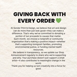 May include: A text-based graphic with a green heart, promoting a company's commitment to donating a portion of their proceeds to charitable causes. The text reads "Giving Back With Every Order".
