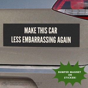 Anti-Elon Bumper Magnet: Political Satire Car Decal