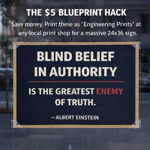 No Kings Day Protest Sign– Blind Belief Authority Quote, Anti Trump Protest (Digital Download) image 3