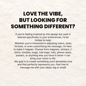 May include: Text graphic with the words "LOVE THE VIBE, BUT LOOKING FOR SOMETHING DIFFERENT?"  The text is in black and white and has a vintage look. The text is on a white background with a subtle texture.
