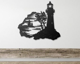 lighthouse on rocky shore