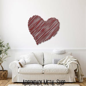 Metal Heart Sign: Indoor/Outdoor Patio Decor - Adirondack Metal Shop